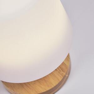 Fehér műanyag kerti asztali LED lámpa Kave Home Ambar