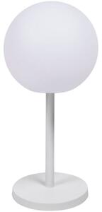 Fehér műanyag LED asztali lámpa Kave Home Dinesh