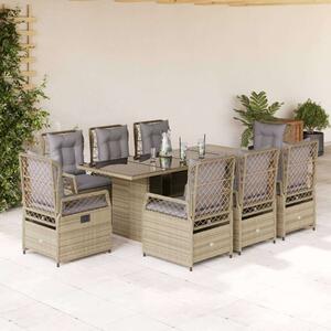 VidaXL Polyrattan Kerti Étkezőgarnitúra - 9 részes