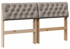 VidaXL Kárpitozott fejtámla Tópszínű 150 cm Tömör fenyőfa