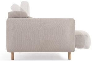 Bézs szövet háromüléses kanapé Kave Home Singa 215 cm