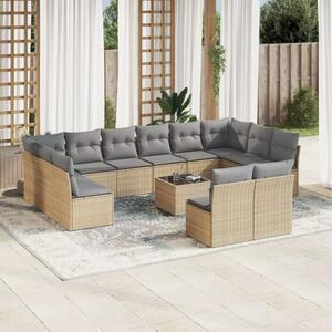 VidaXL Polyrattan Kerti Ülőgarnitúra - 13 részes - Bézs