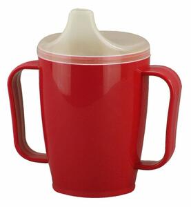 Bögre két fedéllel 250 ml, piros