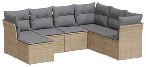 VidaXL Polyrattan Kerti Ülőgarnitúra - 7 részes - Bézs
