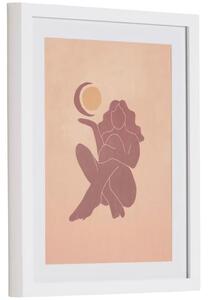 Kave Home Zinerva festmény nő motívumával 40 x 30 cm