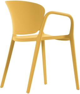 Sárga műanyag kerti szék Kave Home Ania