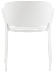 Fehér műanyag kerti szék Kave Home Ania