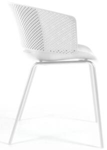 Fehér műanyag kerti szék Kave Home Yeray