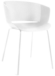 Fehér műanyag kerti szék Kave Home Yeray