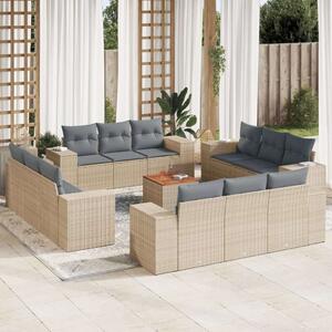 VidaXL Polyrattan Kerti Ülőgarnitúra - 13 részes - Bézs