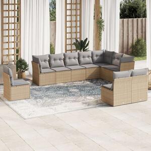 VidaXL Polyrattan Kerti Ülőgarnitúra - 10 részes - Bézs