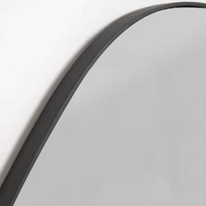 Fekete fém függő tükör Kave Home Anera 108,5 x 84 cm