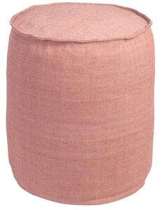 Rózsaszín szövet puff Kave Home Isaura 40 cm
