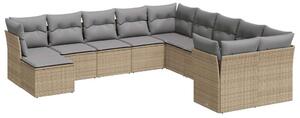 VidaXL Polyrattan Kerti Ülőgarnitúra - 11 részes - Bézs