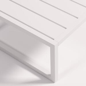 Fehér fém kerti asztal Kave Home Comova 114 x 60 cm