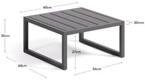 Fekete fém kerti asztal Kave Home Comova 60 x 60 cm