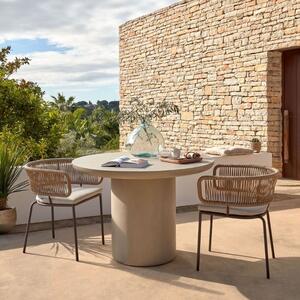 Szürke beton kerti asztal Kave Home Taimi 110 cm