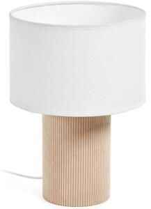 Bézs szövet asztali lámpa Kave Home Bianella 29 cm