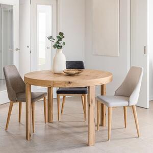 Tölgy összecsukható étkezőasztal Kave Home Colleen 120-170 x 120 cm