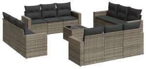 VidaXL Polyrattan Kerti Ülőgarnitúra - 13 részes - Szürke