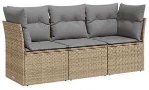 VidaXL Polyrattan Kerti Ülőgarnitúra - 3 részes - Bézs