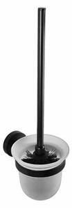 SAPHO XB300 X-Roundblack fali WC kefe,tál tejüveg, fekete