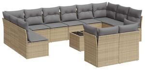 VidaXL Polyrattan Kerti Ülőgarnitúra - 13 részes - Bézs