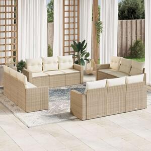 VidaXL Polyrattan Kerti Ülőgarnitúra - Bézs - 12 részes