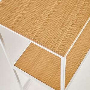 Tölgy fésülködőasztal Kave Home Yoana 120 x 30 cm fehér alappal