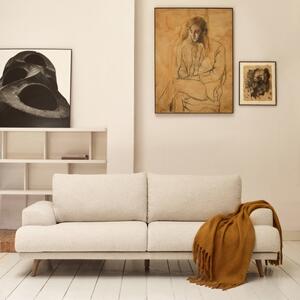 Krémfehér háromüléses kanapé Kave Home Karin 231 cm