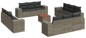 VidaXL Polyrattan Kerti Ülőgarnitúra - 13 részes - Szürke