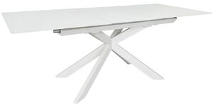 Fehér üveg összecsukható étkezőasztal Kave Home Atminda 160/210 x 90 cm