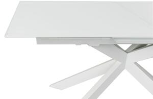 Fehér üveg összecsukható étkezőasztal Kave Home Atminda 160/210 x 90 cm
