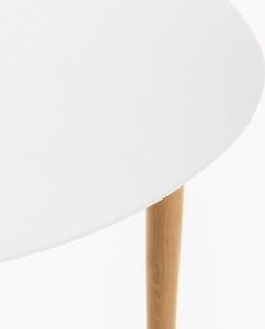 Fehérre lakkozott összecsukható étkezőasztal Kave Home Oqui 90-170 x 90 cm