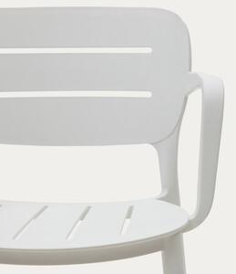 Fehér műanyag kerti szék Kave Home Morella