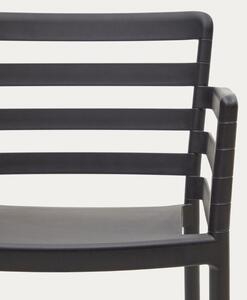Fekete műanyag kerti szék Kave Home Nariet