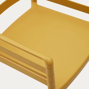 Mustársárga műanyag kerti szék Kave Home Nariet