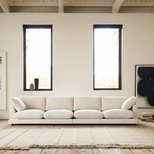 Bézs szövet négyszemélyes kanapé Kave Home Gala 390 cm