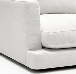 Fehér szövet négyszemélyes kanapé Kave Home Gala 390 cm