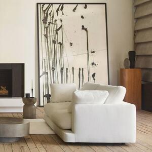 Fehér szövet kétüléses kanapé Kave Home Gala 210 cm
