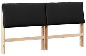 VidaXL Kárpitozott fejtámla Fekete 180 cm Tömör fenyőfa