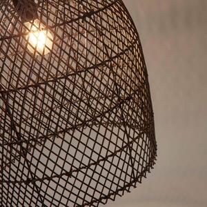 Fekete rattan lámpabúra Kave Home Domitila 42 cm