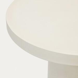 Fehér cement oldalasztal Kave Home Aiguablava 90 cm