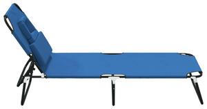 VidaXL Összecsukható Napozóágy - Kék - 189cm