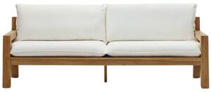 Fehér szövet kerti kanapé Kave Home Forcanera 211 cm