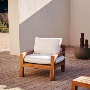 Fehér szövet kerti szék Kave Home Forcanera