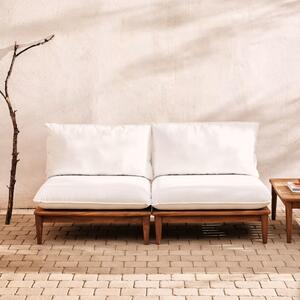 Fehér szövet kerti moduláris kanapé Kave Home Portitxol 180 cm
