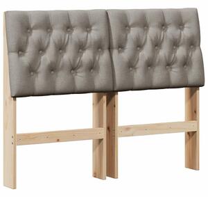 VidaXL Kárpitozott fejtámla Tópszínű 120 cm Tömör fenyőfa