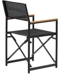 Fekete szövet kerti összecsukható szék Kave Home Llado