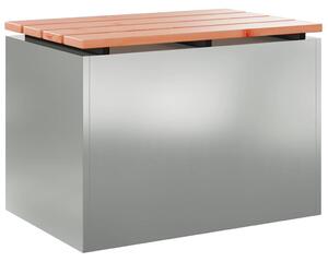 VidaXL Kerti pad Ezüst 60 x 40 x 43 cm Horganyzott acél